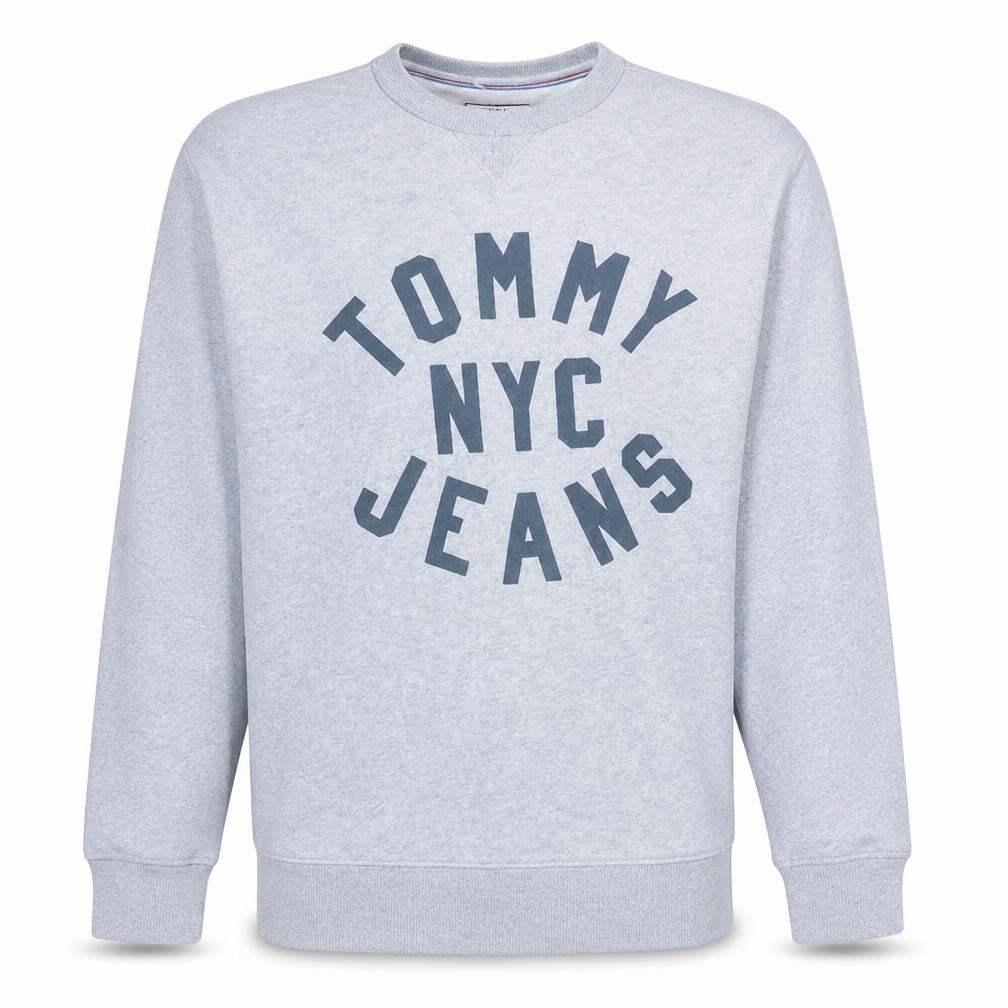Tommy Jeans Men's Grey Logo Crew Neck Sweatshirt Size M