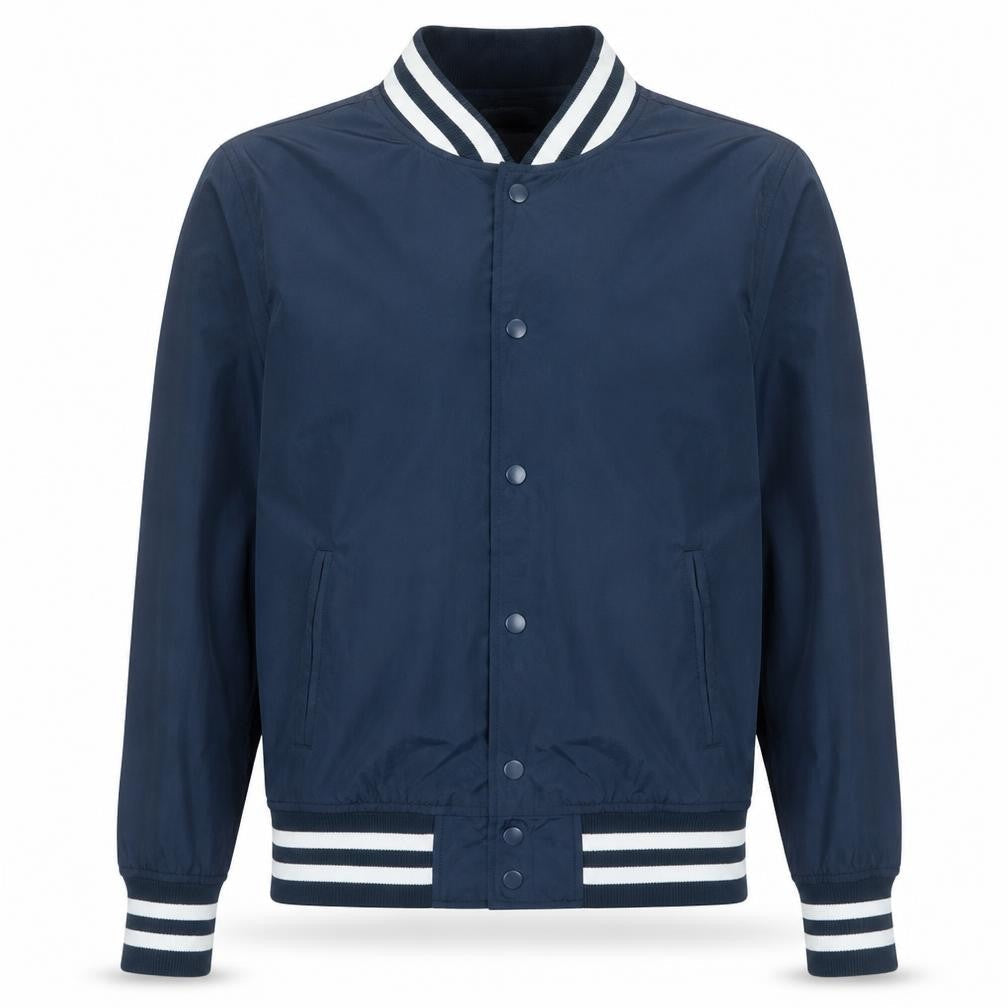 Goodfellow & Co Men's Blue Varsity Jacket M Water Resistant Casual