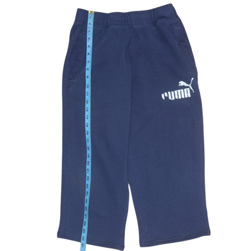Puma Women’s Blue Fleece Sweatpants M Regular Fit Elastic Waist