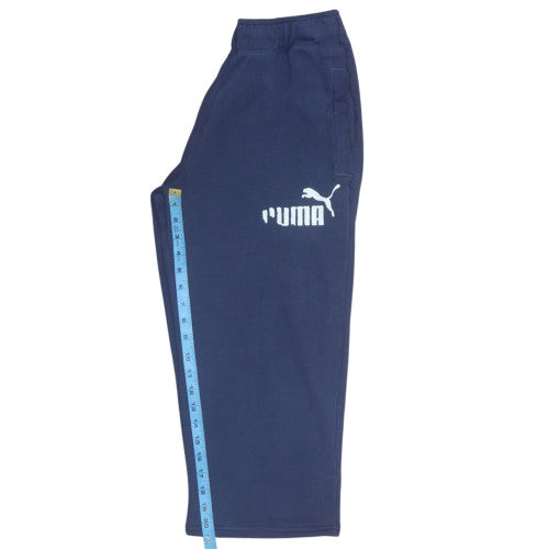 Puma Women’s Blue Fleece Sweatpants M Regular Fit Elastic Waist