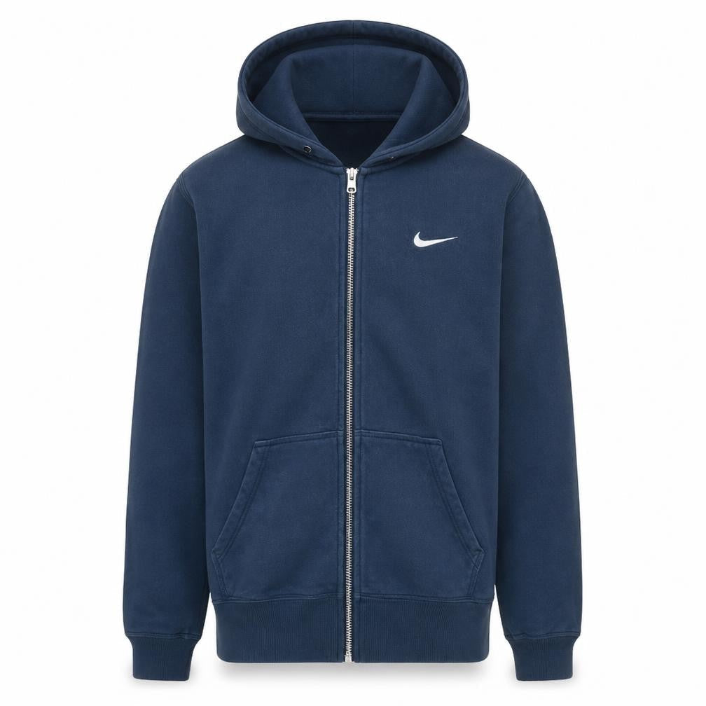 Nike Mens Blue Full Zip Hoodie Size M Hooded Sweatshirt