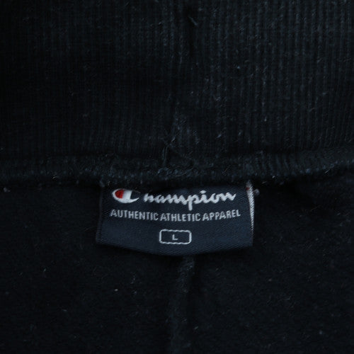 Champion Men's Black L Fleece Sweatpants with Logo