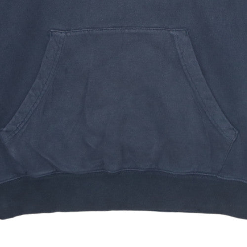 Champion Men's Blue Pullover Hoodie Medium Logo Fleece Sweatshirt