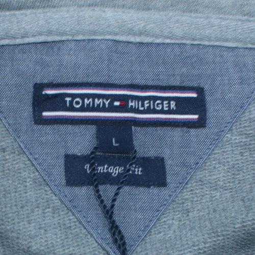Tommy Hilfiger Men’s Grey Full Zip Hoodie L Classic Fit