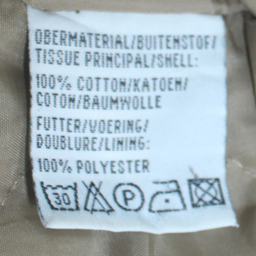 Review Base Men's Beige Hooded Cotton Full Zip Jacket M