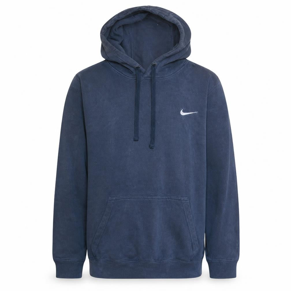 Nike Men's Blue Pullover Hoodie Small Fleece Cotton Blend