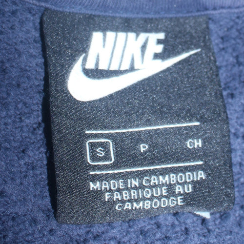 Nike Men's Blue Pullover Hoodie Small Fleece Cotton Blend