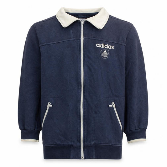Adidas Men's Blue Full Zip Collared Sweatshirt Size S