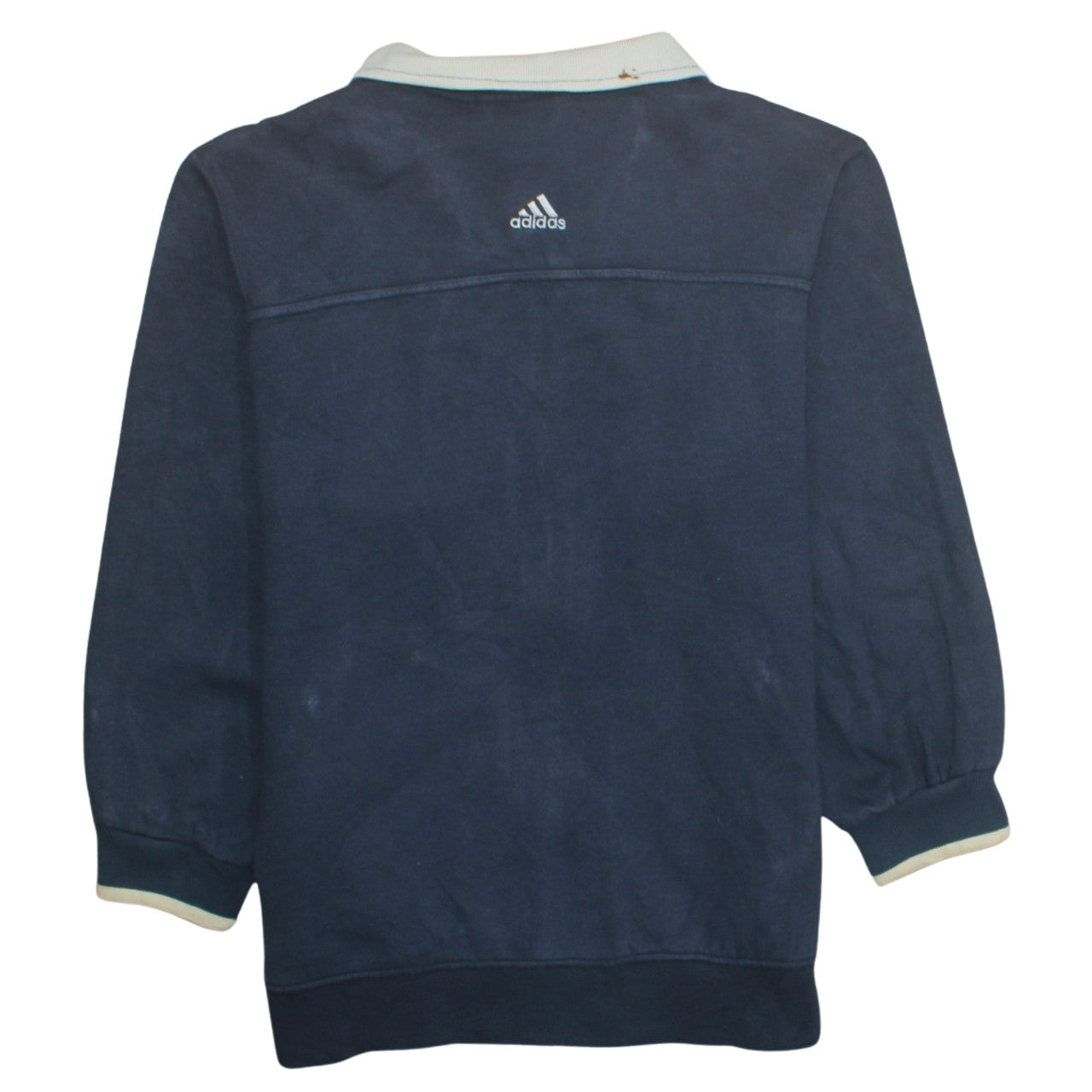 Adidas Men's Blue Full Zip Collared Sweatshirt Size S