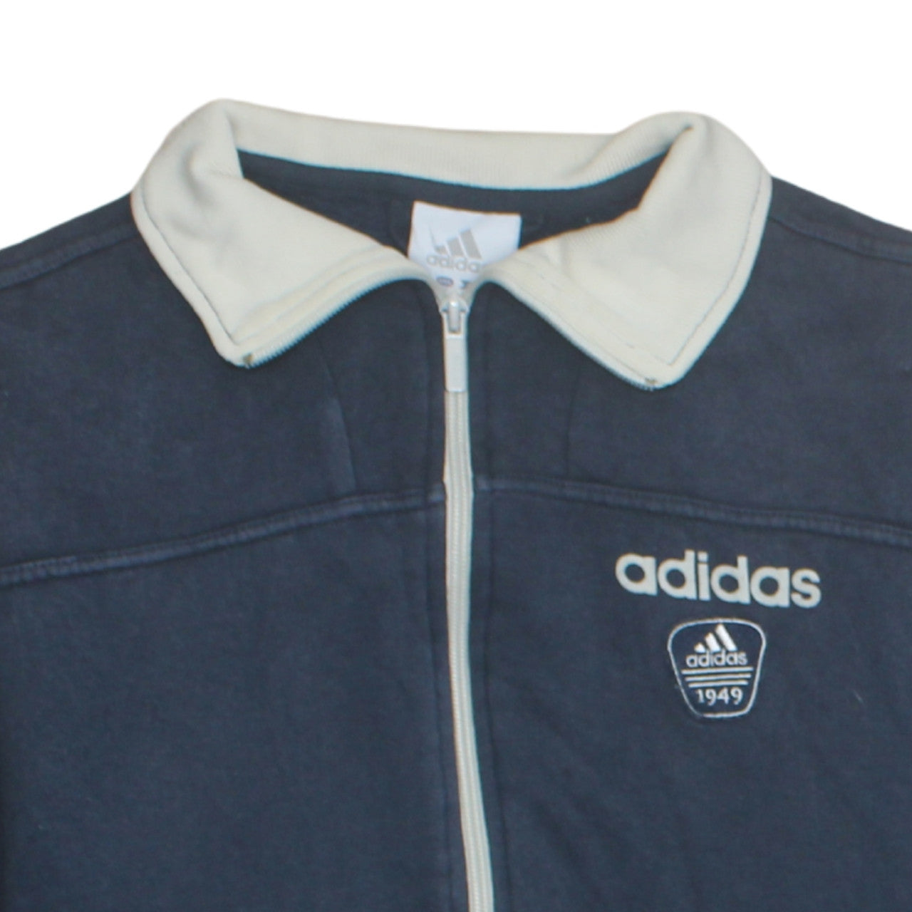 Adidas Men's Blue Full Zip Collared Sweatshirt Size S