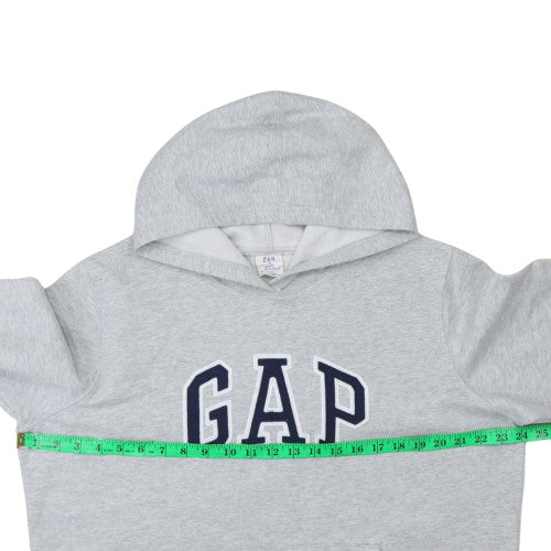 GAP Men's Grey XL Pullover Hoodie with Logo Print