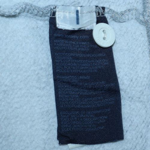 Tommy Hilfiger Men's Grey Striped Pullover Hoodie Medium
