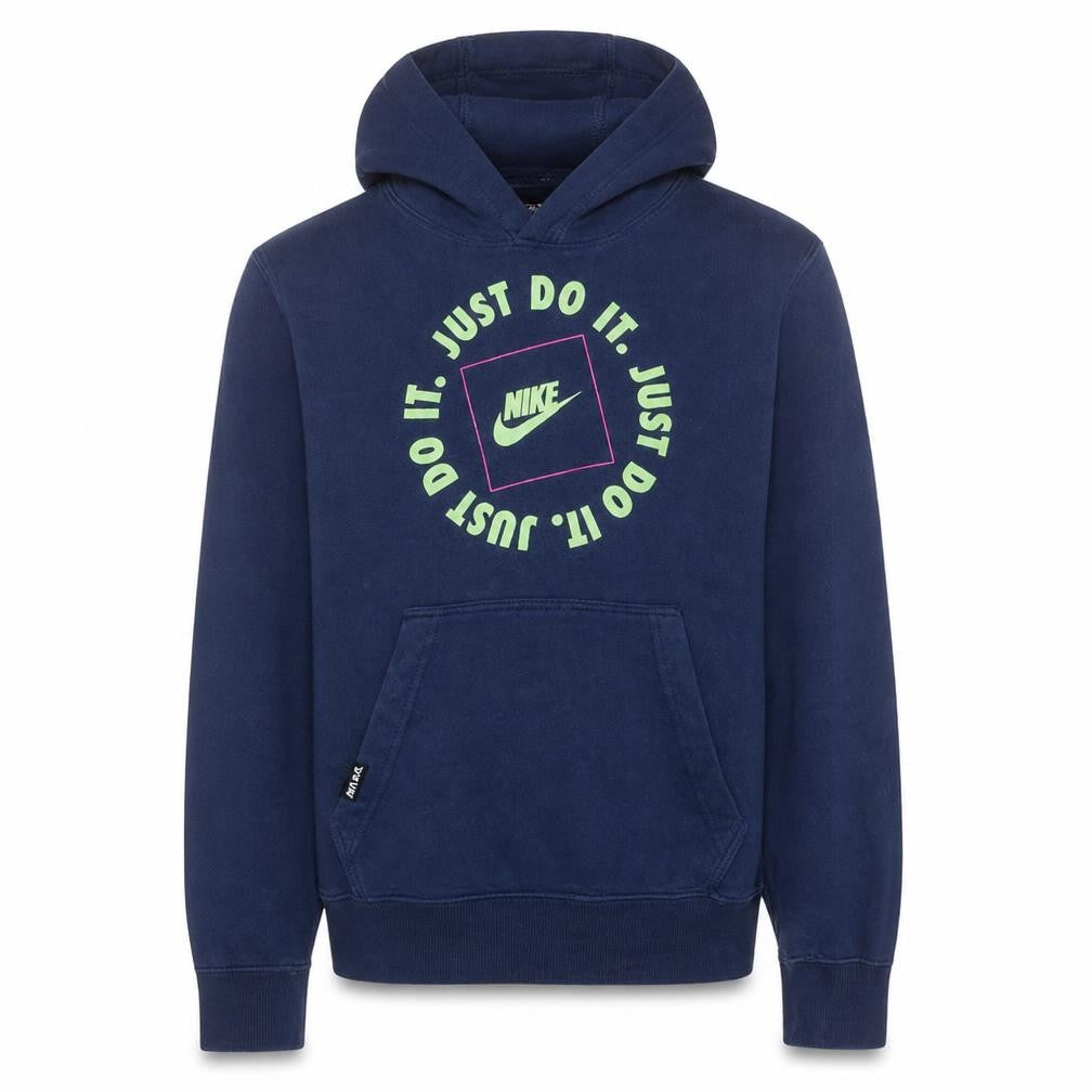 Nike Men's Blue XS Pullover Hoodie Just Do It Graphic Logo Sweatshirt
