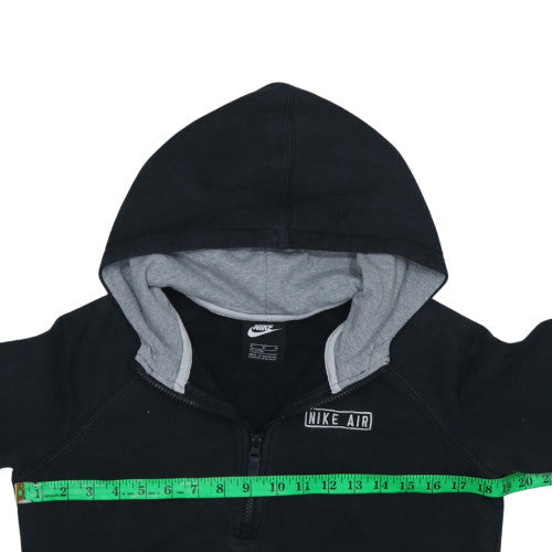 Nike Air Boys Black 1/2 Zip Hoodie Medium 137-147cm Cotton Blend