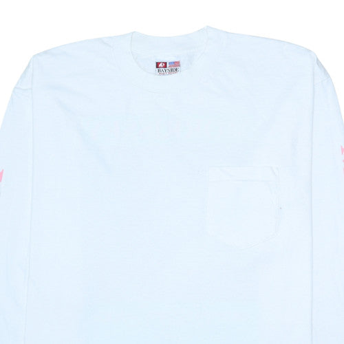 Bayside Men’s White Morrissey Long Sleeve Band T-Shirt XL