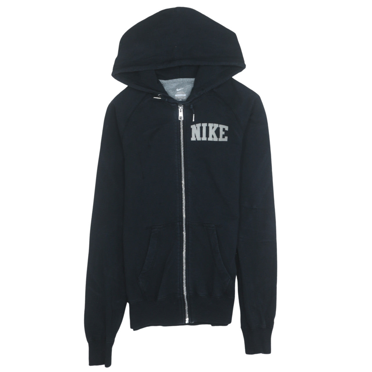 Nike Womens Black Full Zip Hoodie XS Cotton Blend