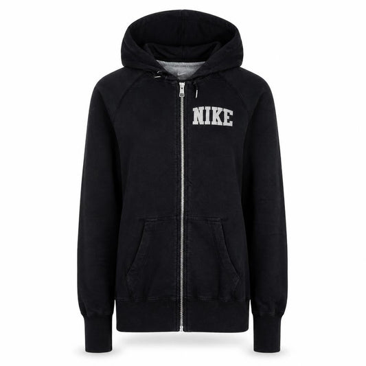 Nike Womens Black Full Zip Hoodie XS Cotton Blend
