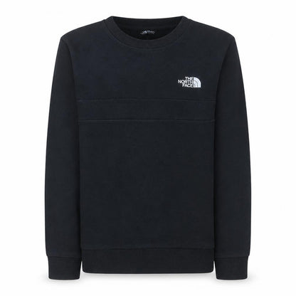 Front view of The North Face boys’ black xl pullover fleece sweatshirt