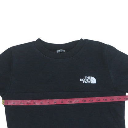 Back view of The North Face boys’ black xl pullover fleece sweatshirt