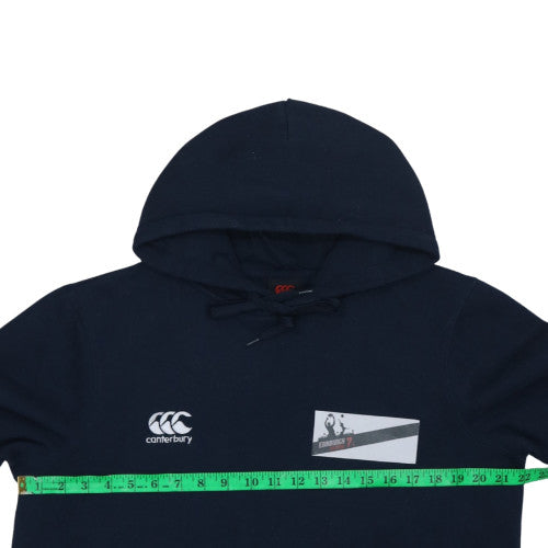 Canterbury Men's Blue Pullover Hoodie L Sports Fleece Rugby