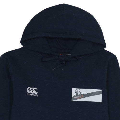 Canterbury Men's Blue Pullover Hoodie L Sports Fleece Rugby