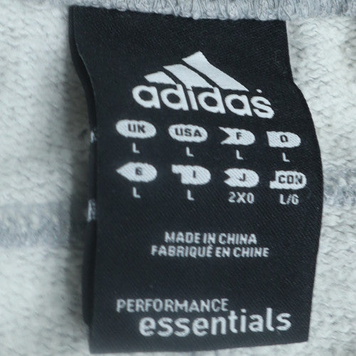 Adidas Mens Grey L Sweatpants Jogger Trousers Essentials