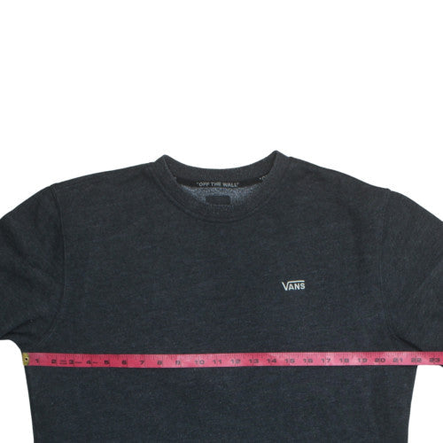 Vans Men's Black Medium Pullover Sweatshirt Crew Neck Fleece