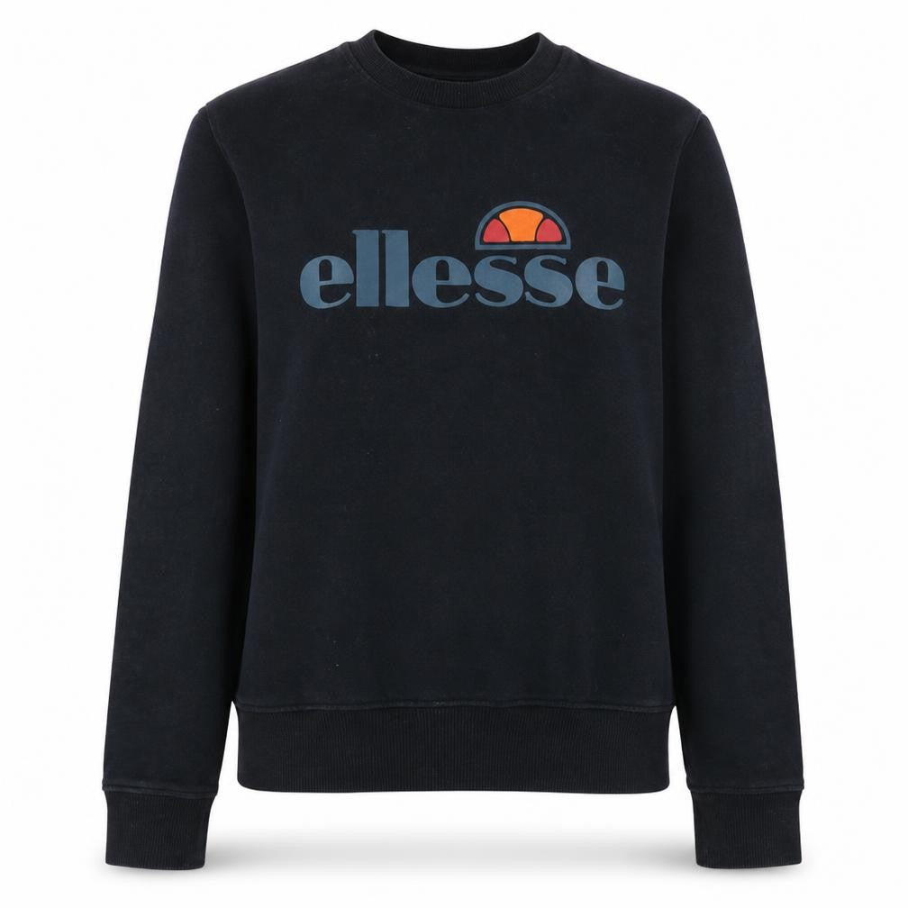 Ellesse Womens Black UK 10 Pullover Sweatshirt Cotton Blend Logo