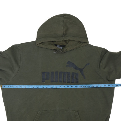 Puma Men's Green XL Pullover Hoodie Fleece Sports Sweatshirt