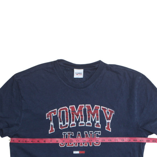 Tommy Jeans Men's Navy Short Sleeve Cotton Graphic T-Shirt Size L