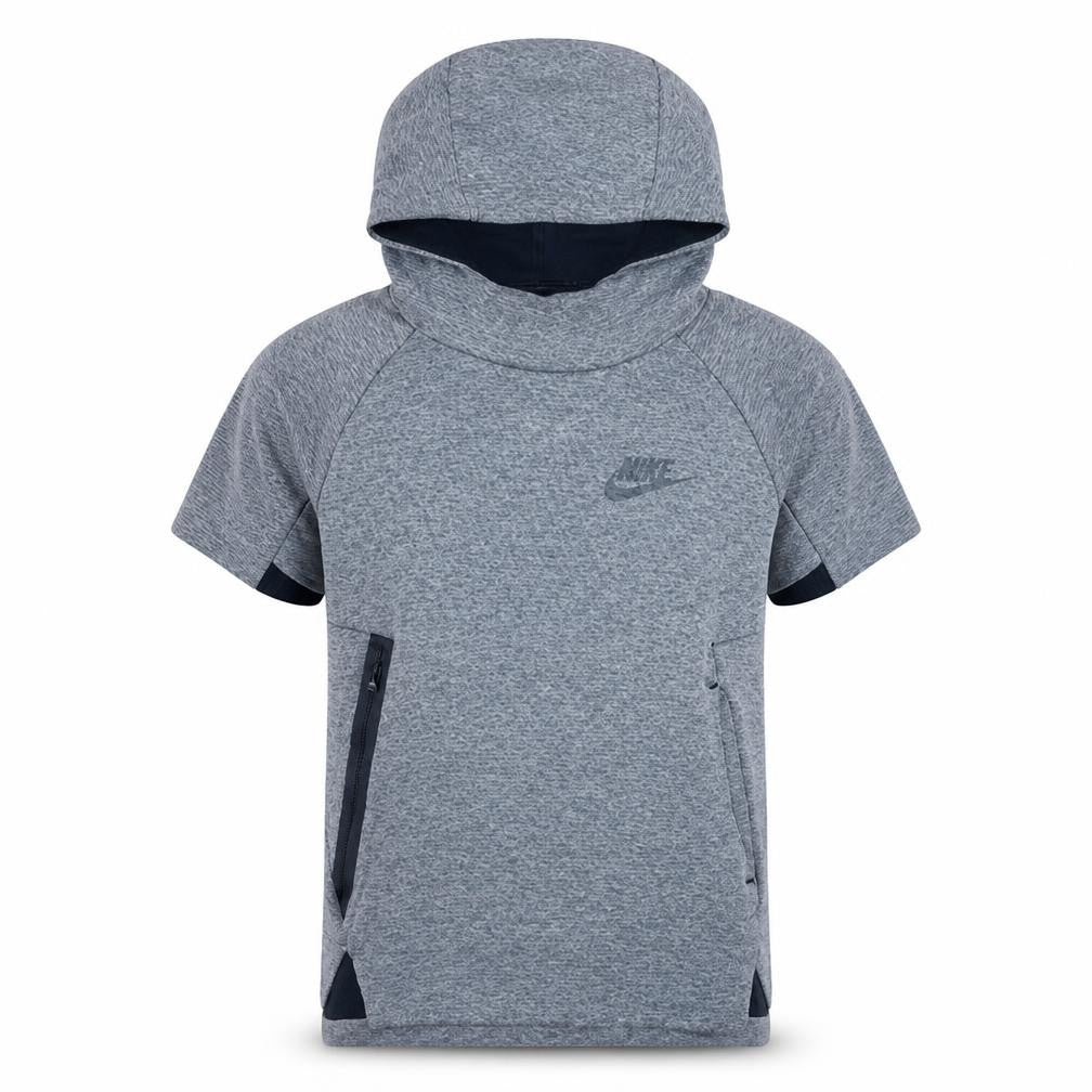 Nike Boys Grey Pullover Short Sleeve Hoodie 12-13 Years Regular Fit