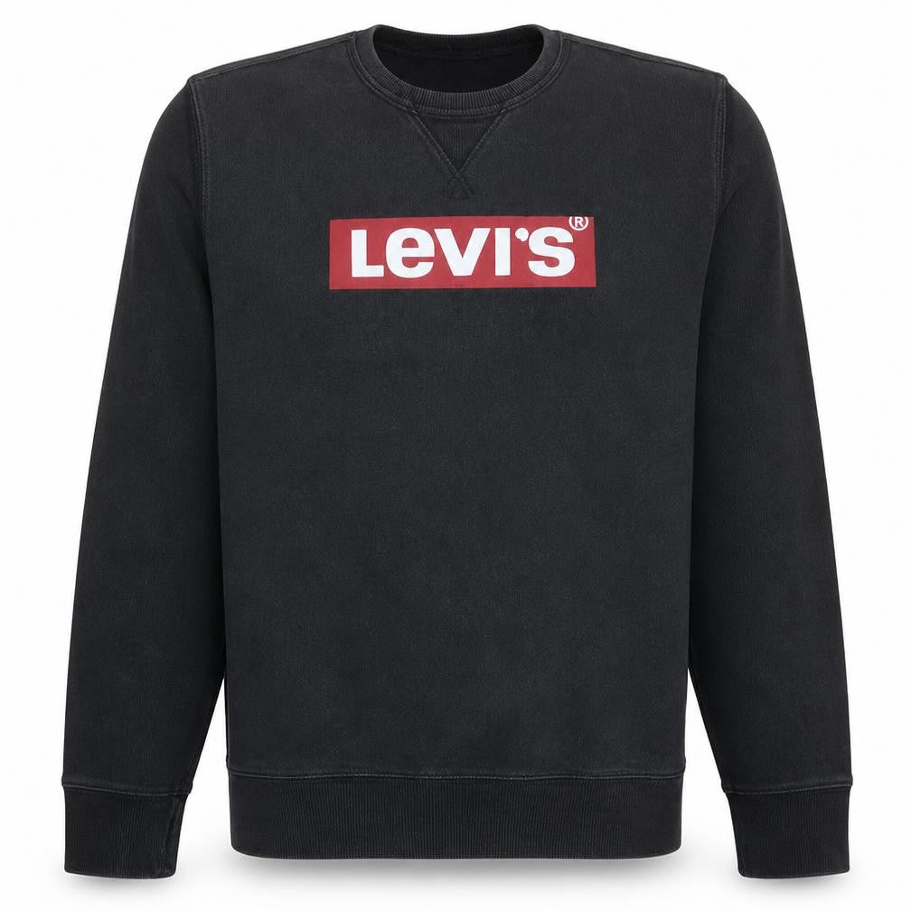 Levi's Men's Black Small Graphic Logo Pullover Sweatshirt