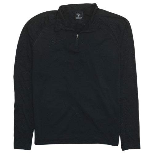 Nike Dri-FIT Men's Black S 1/4 Zip Athletic Sweatshirt