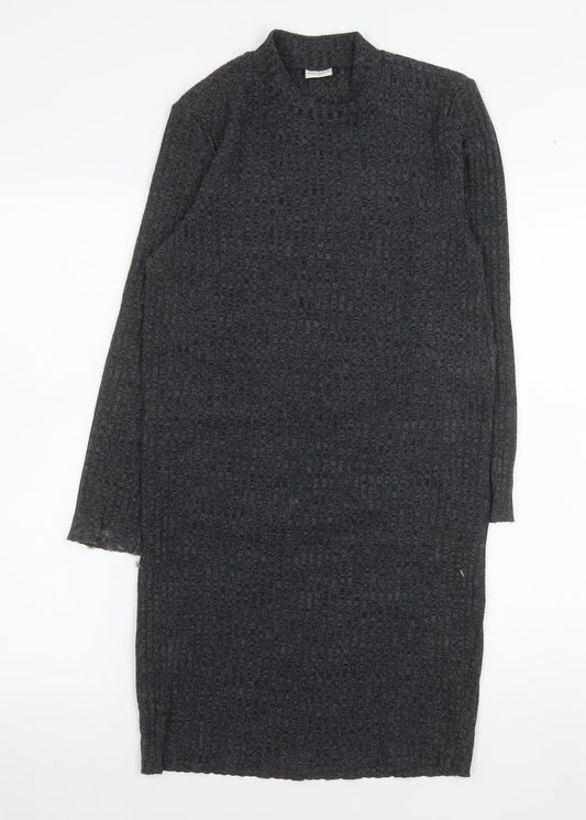 Jacqueline de Yong Womens Grey XS Knit Bodycon Dress