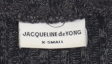 Jacqueline de Yong Womens Grey XS Knit Bodycon Dress