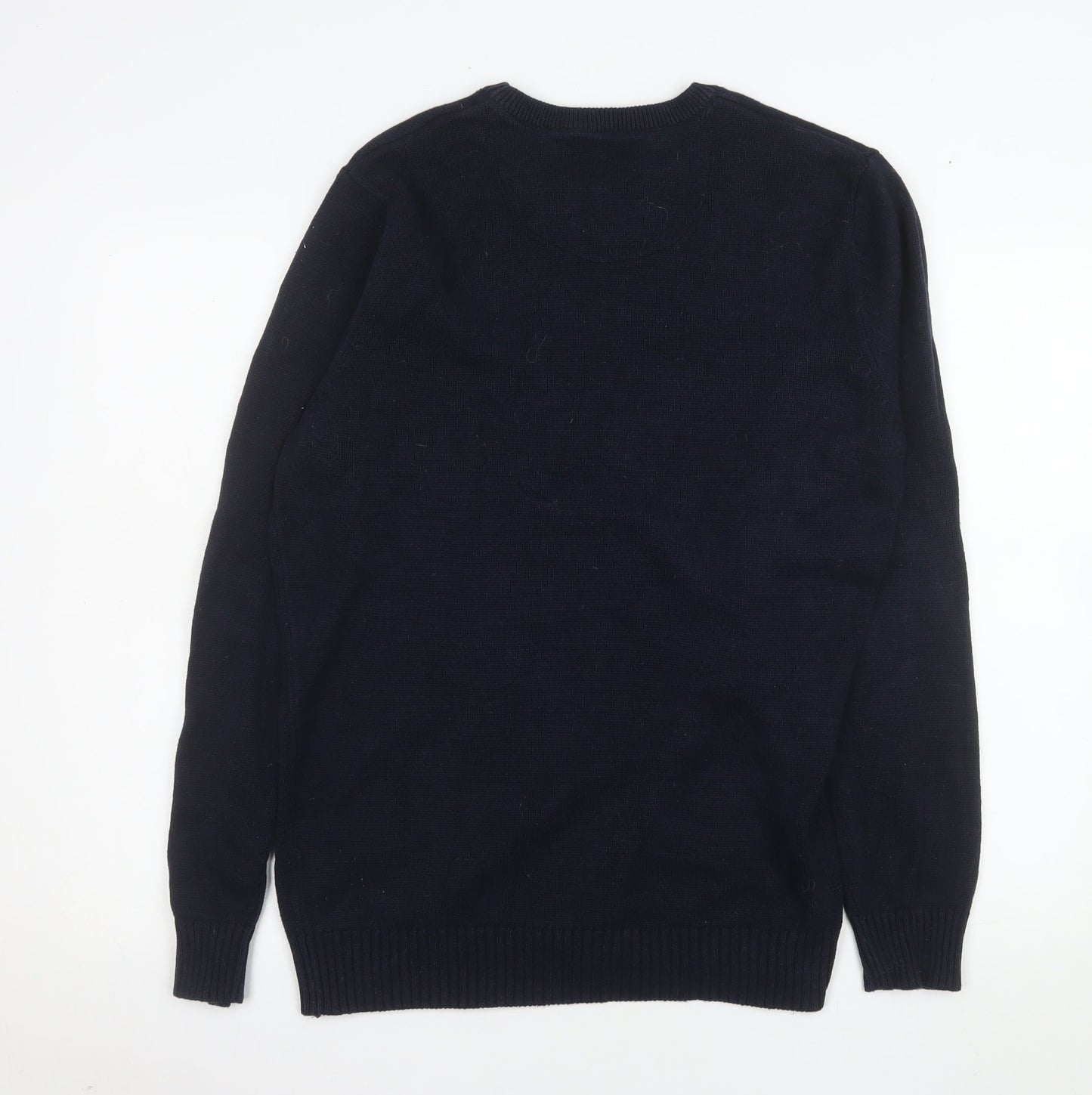 Maine New England Men's Blue Cotton Crew Neck Pullover Jumper M