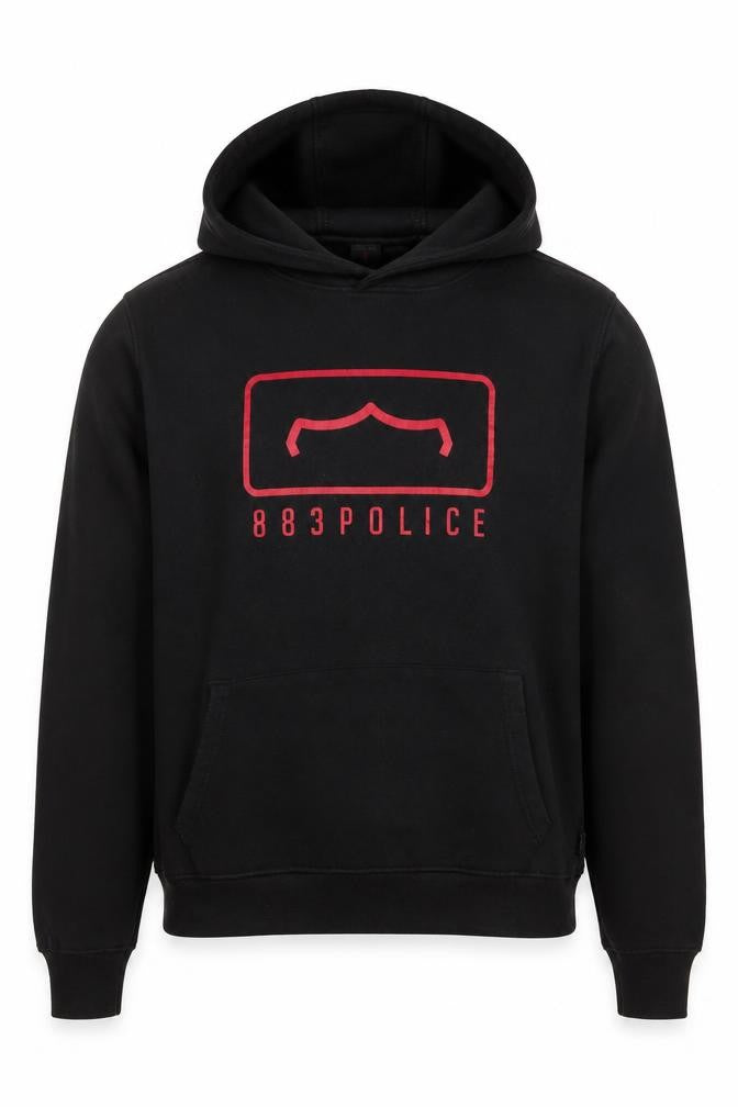 883 Police Men's Black Graphic Pullover Hoodie Size M