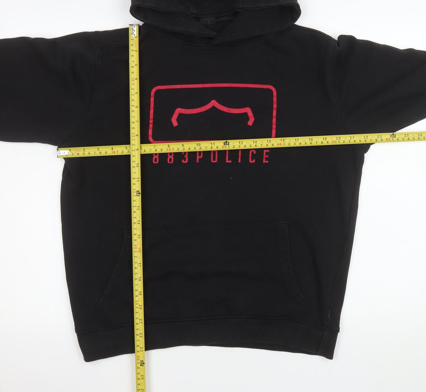 883 Police Men's Black Graphic Pullover Hoodie Size M