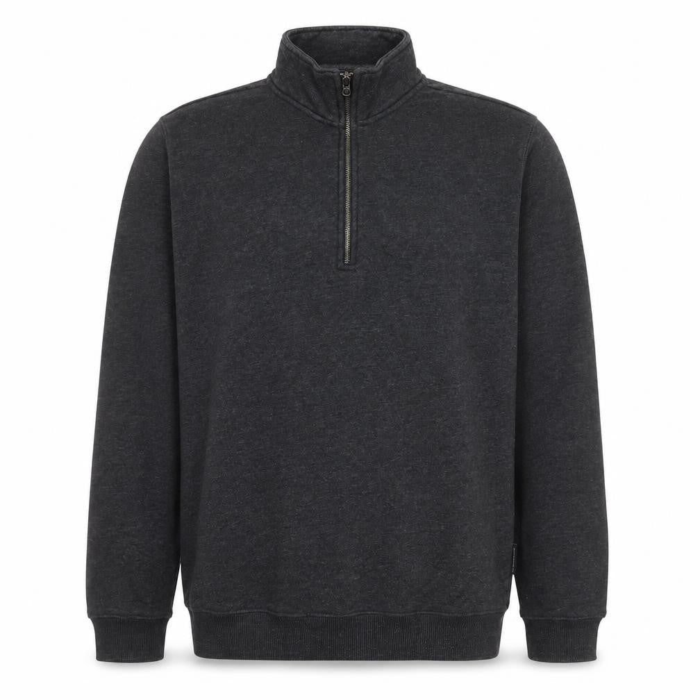 French Connection Men's Grey 1/2 Zip High Neck Sweatshirt Size L