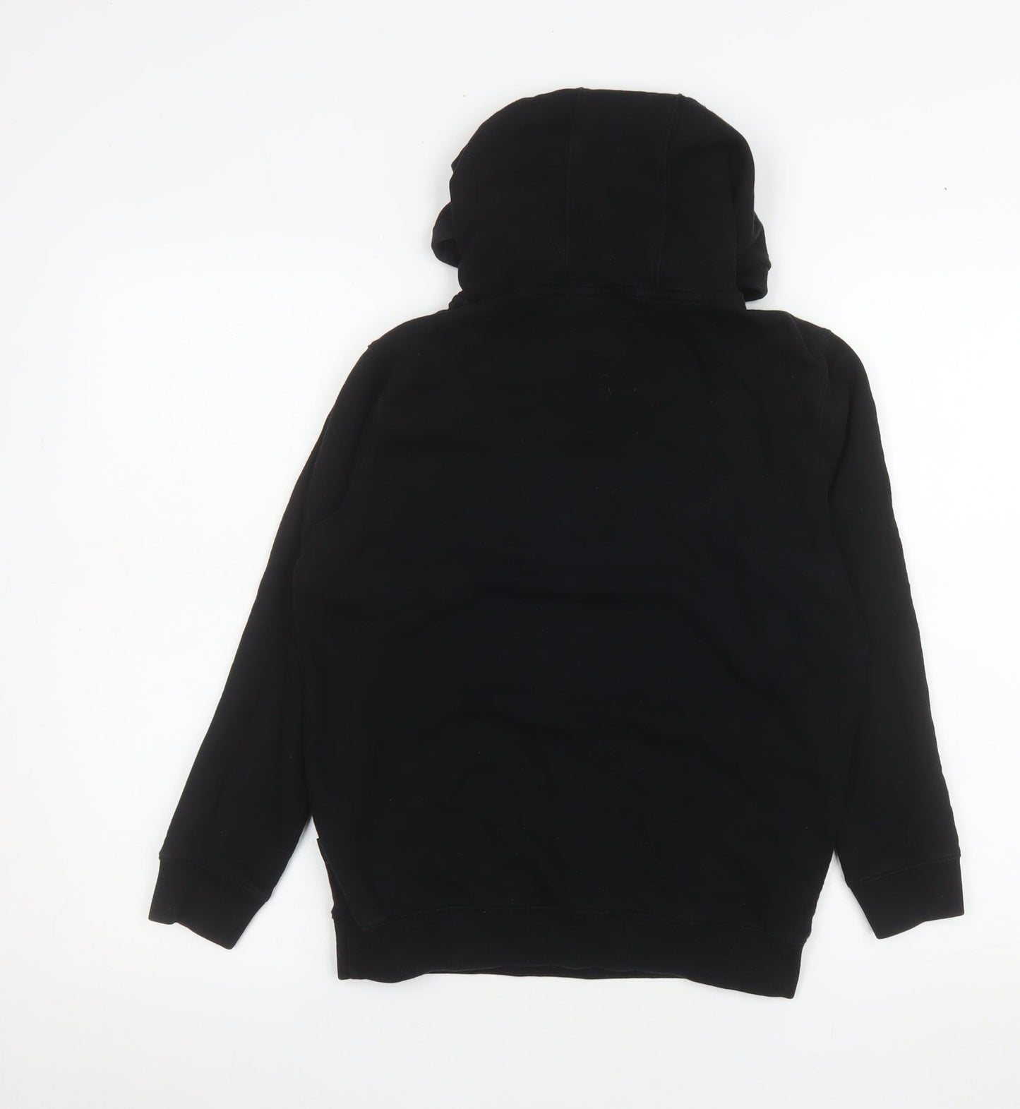 Vans Boys Black Pullover Hoodie Medium Graphic Print Fleece Skate Sweatshirt