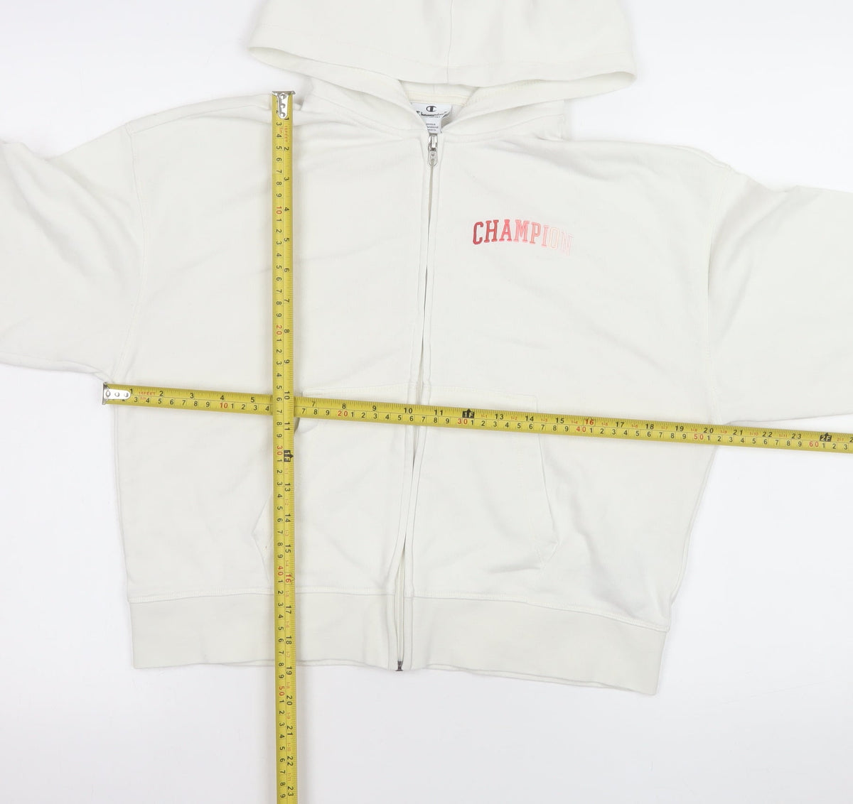 Champion Girls White Hooded Full Zip Basic Jacket 13-14 Years