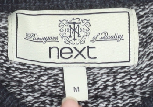 Next Men's Grey Chunky Knit Crew Neck Pullover Jumper Size M