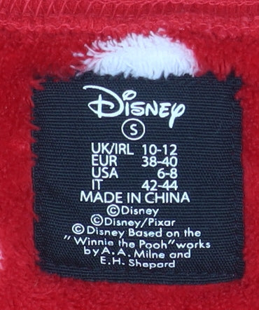 Disney Womens Red Fleece Minnie Mouse Pyjama Top Size 10-12