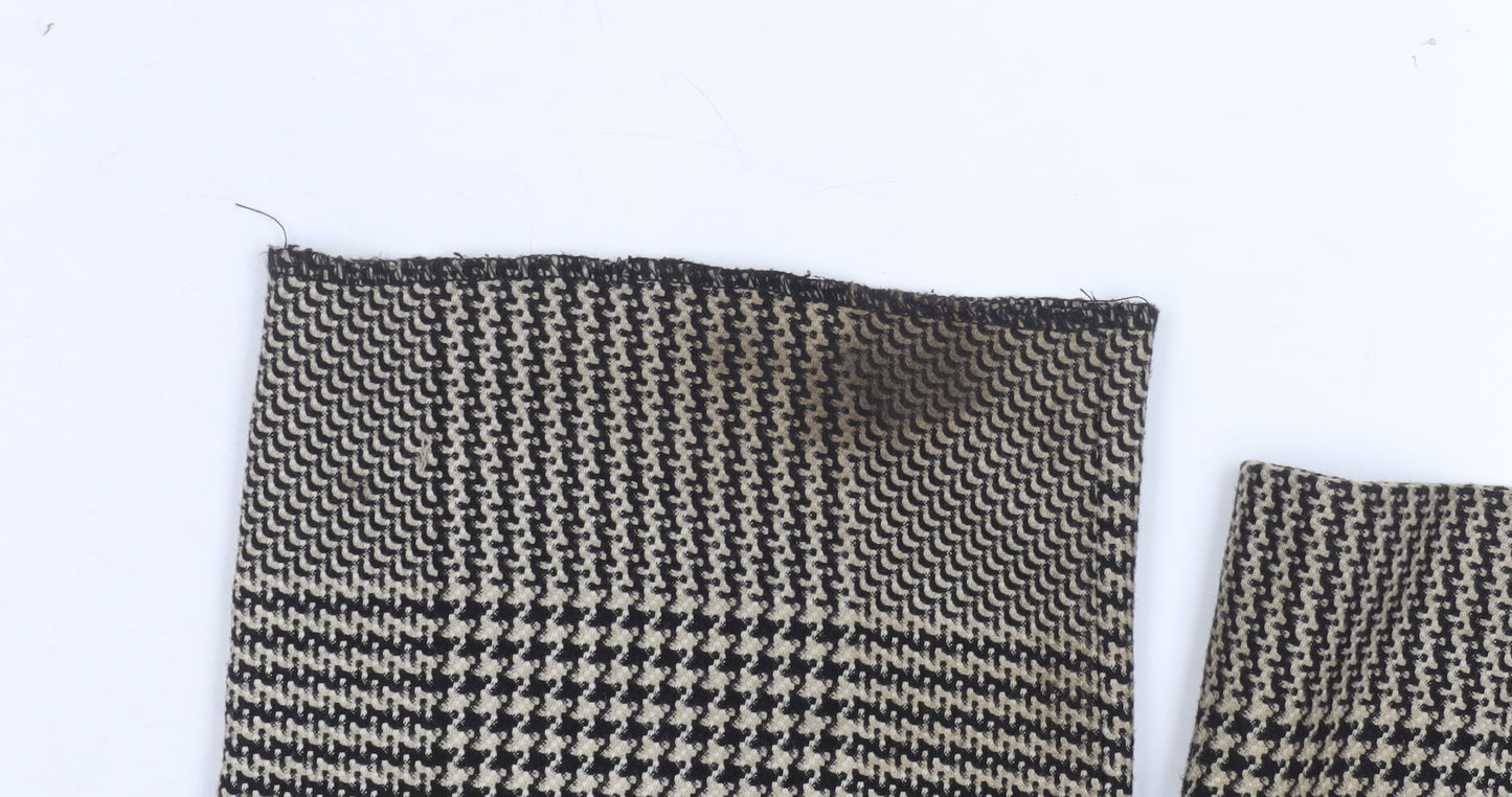 Light Before Dark Women's Black Check Tweed Paperbag Trousers XS
