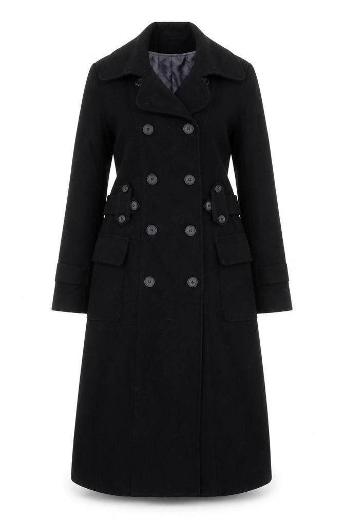 RJR.John Rocha Women's Black Wool Trench Coat Size 10