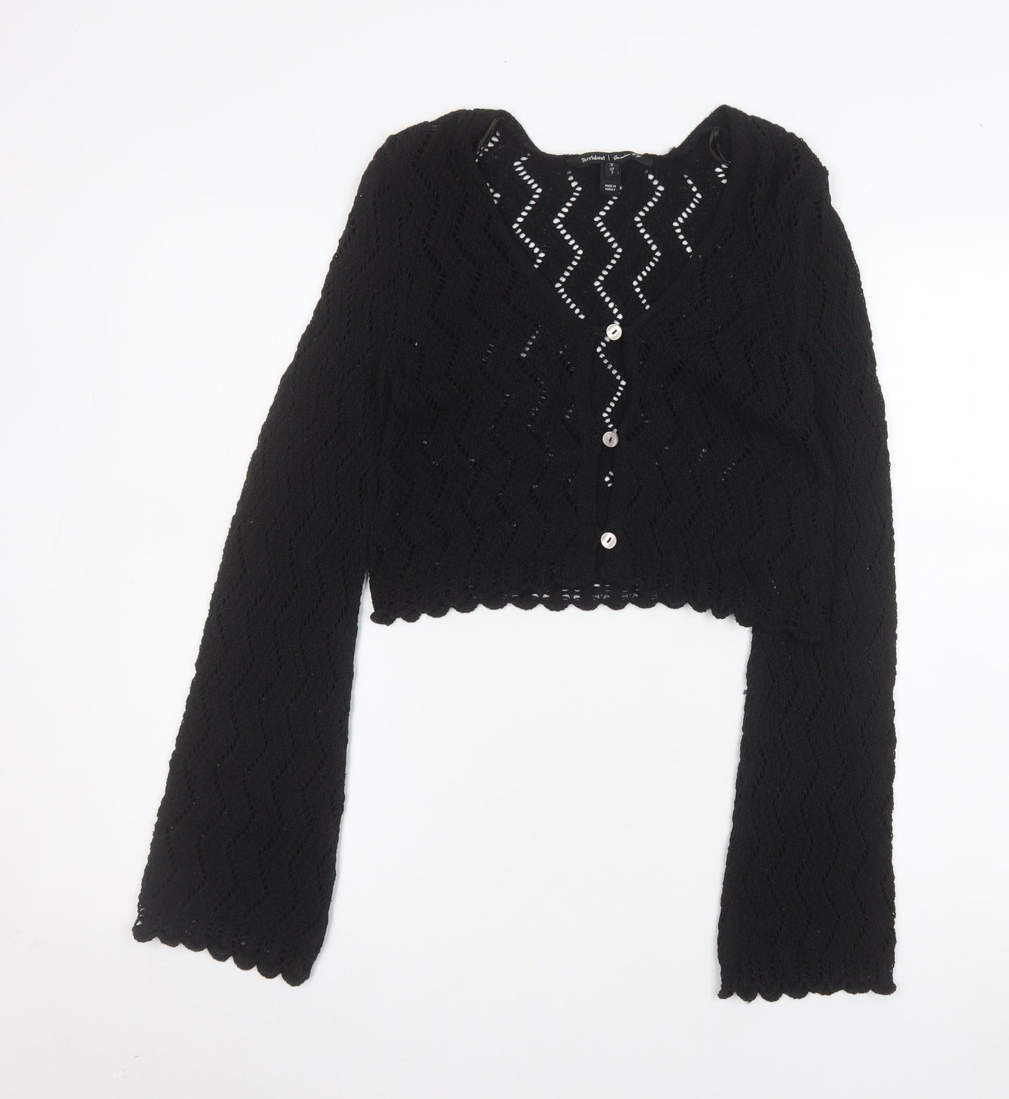 River Island Women’s Black V-Neck Knit Cardigan Size 6