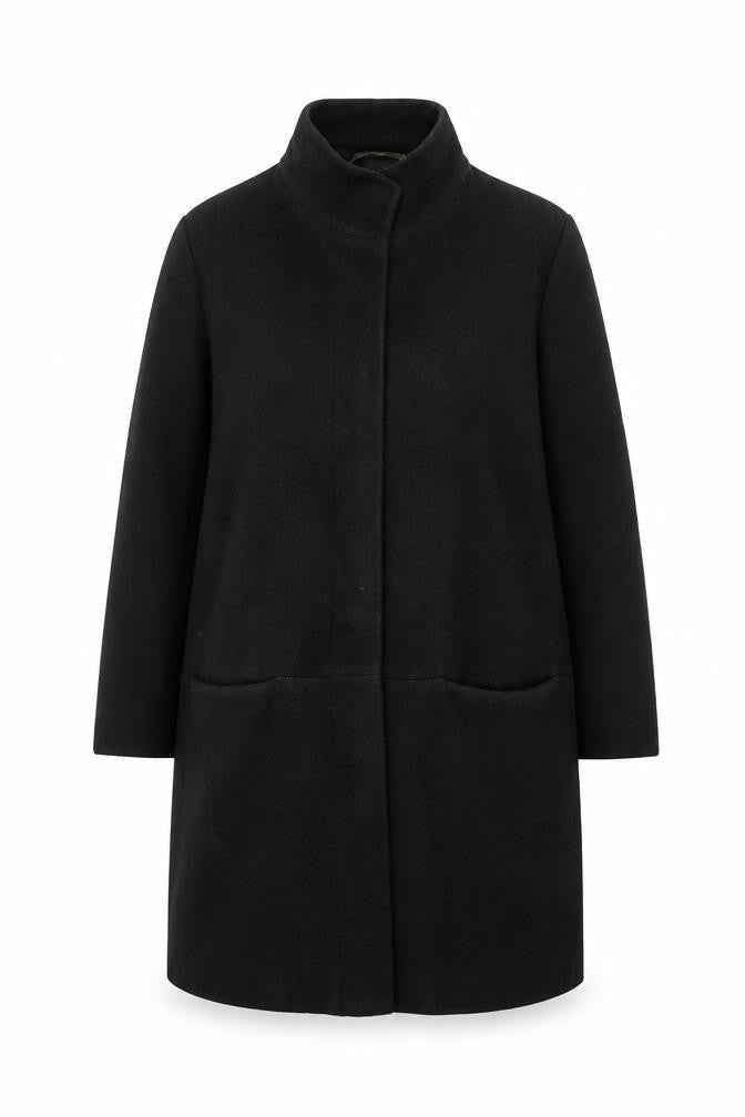 Marks & Spencer Women’s Black Wool Blend Overcoat Size 16