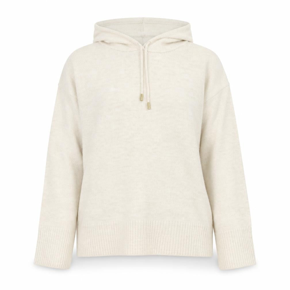 Sonsandar Womens Beige Pullover Hoodie Size 14 Wool Blend