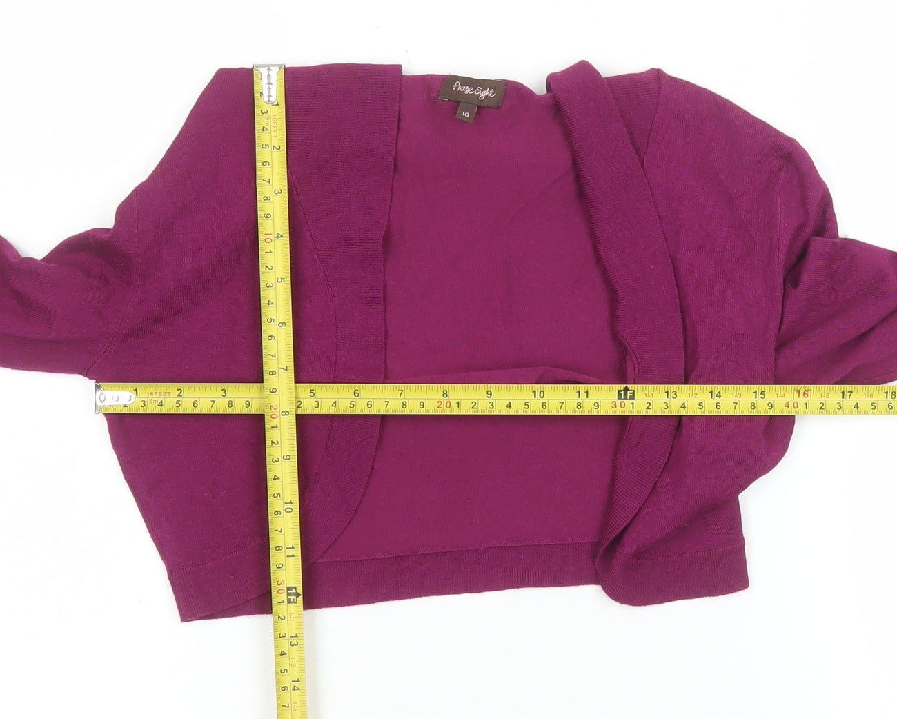 Phase Eight Women's Purple Shrug Knit Cardigan Size 10