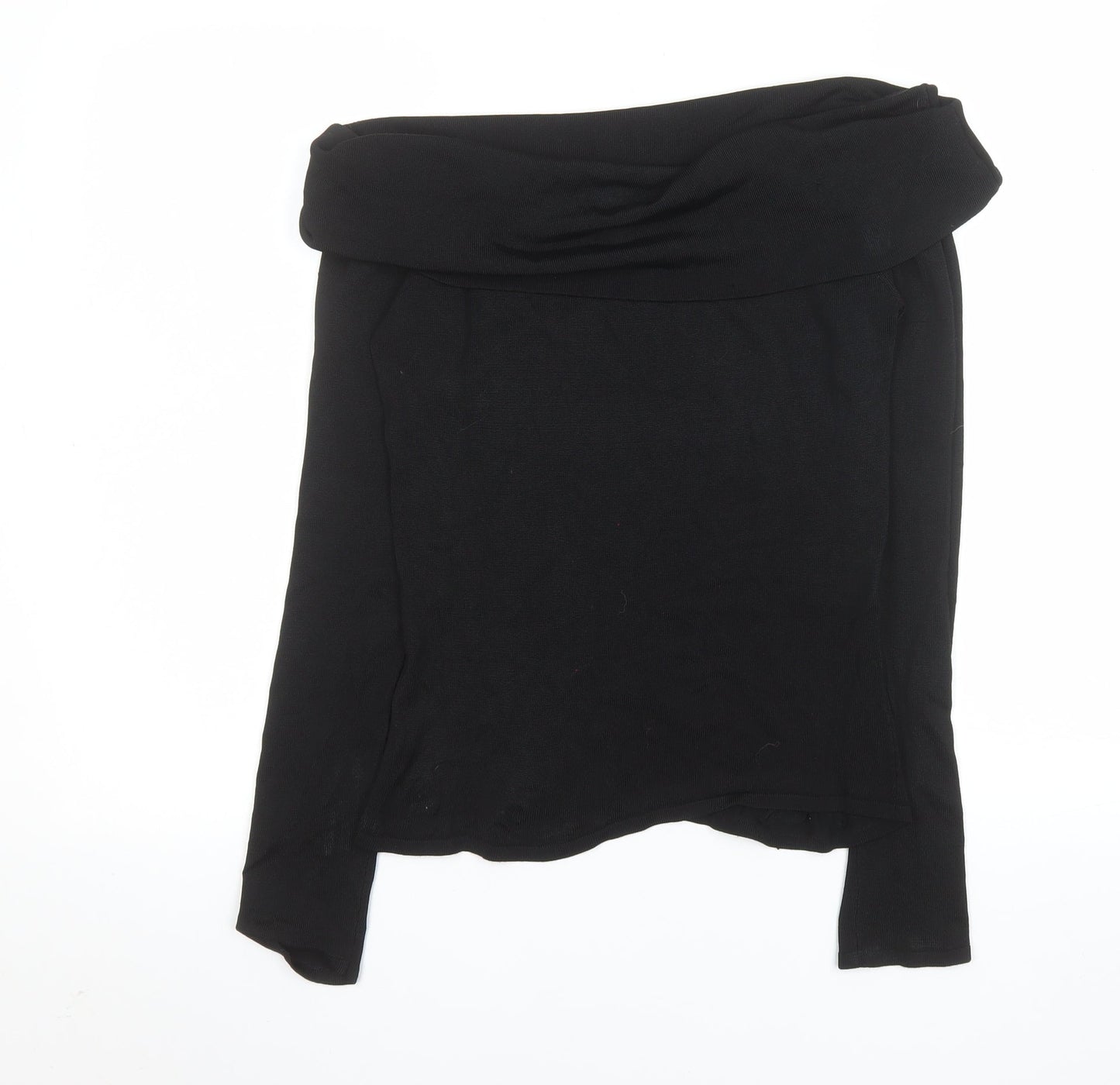 Karen Millen Women’s Black Off Shoulder Long Sleeve Blouse Size 10